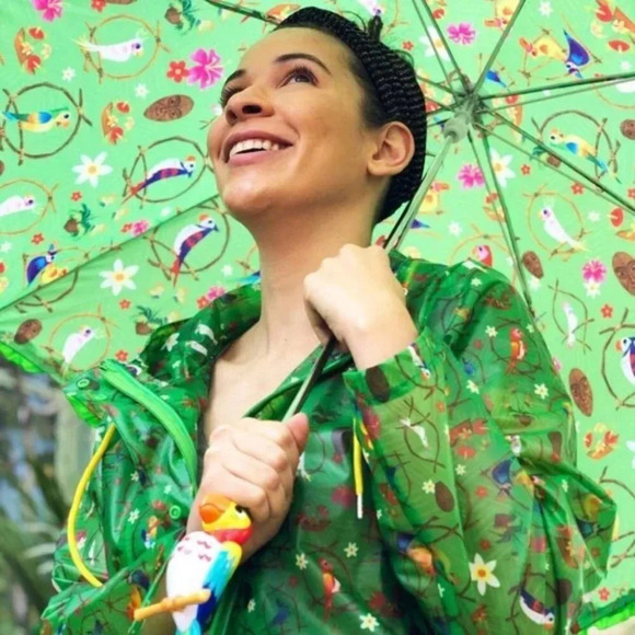 Disney Parks Enchanted Tiki Room Rain Jacket Exclusive NWT Size XS - Picture 2 of 8